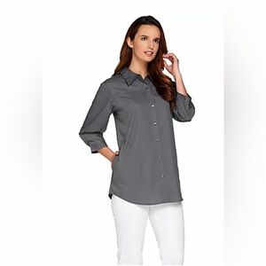 Joan Rivers boyfriend shirt 3/4 sleeve